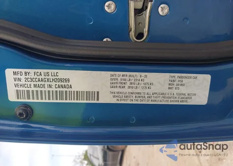 2020 Chrysler 300 Touring L from USA, damaged, VIN 2C3CCAAGXLH209269